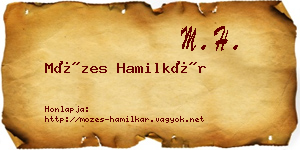 Mózes Hamilkár névjegykártya